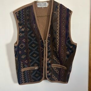 Vintage Geometric Pattern Vest